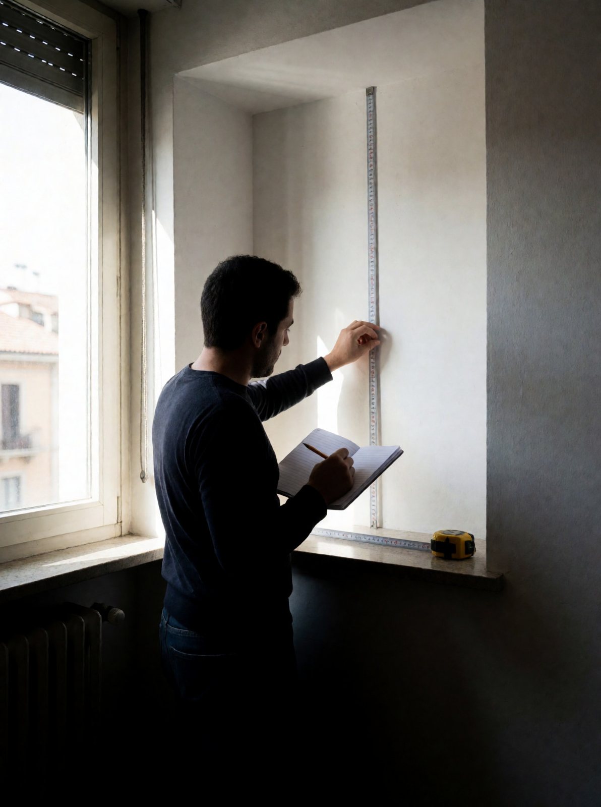 Rilievo delle misure in casa del cliente